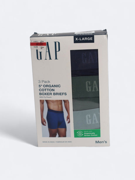 Image for Men's 3 Pack Organic Cotton Boxer Briefs,Multi