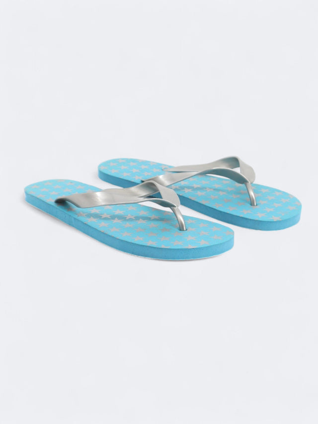 Image for Women's Pain Slide Slippers,Sliver/Blue