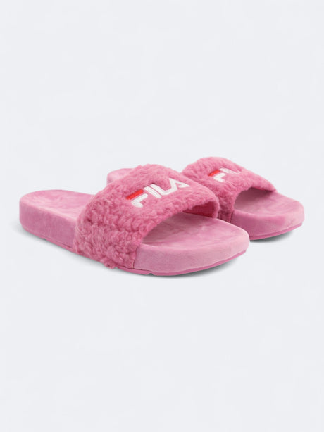 Image for Women's Brand Logo Printed Faux Slide Slippers,Rose