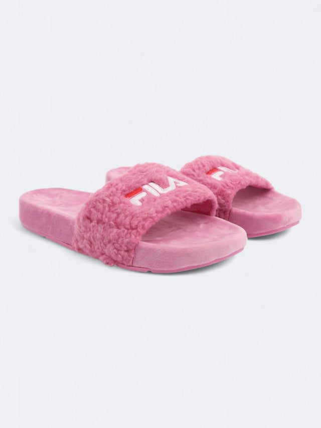 Image for Women's Brand Logo Printed Faux Slide Slippers,Rose