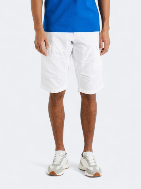 Image for Men's Textured Cargo Long Shorts,White