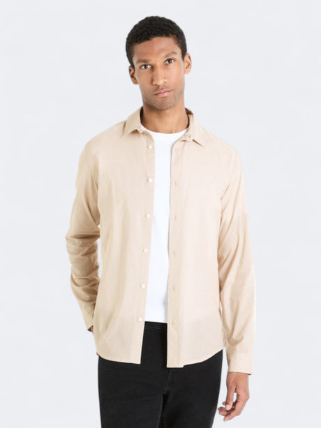 Image for Men's Plain Shirts,Light Beige