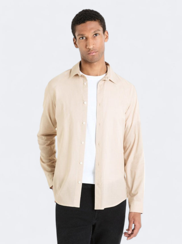 Image for Men's Plain Shirts,Light Beige