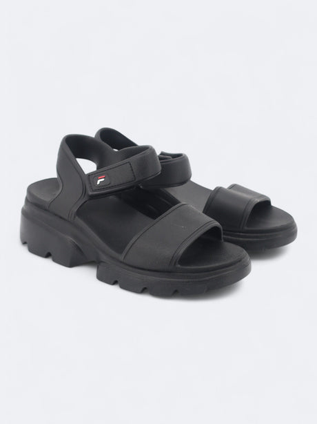 Image for Women's Brand Logo Printed Sandals,Black