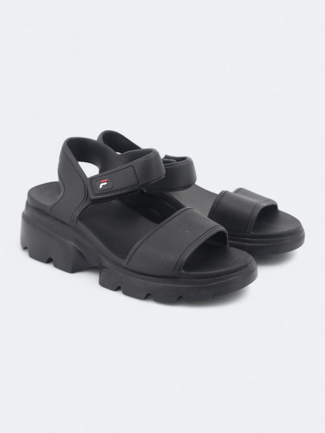 Image for Women's Brand Logo Printed Sandals,Black