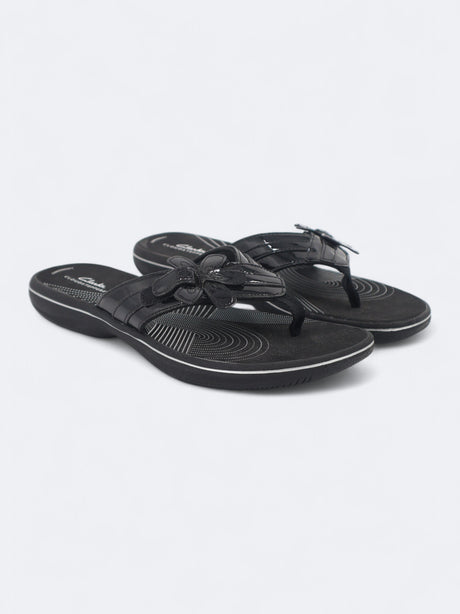 Image for Women's Glossy Slippers,Black