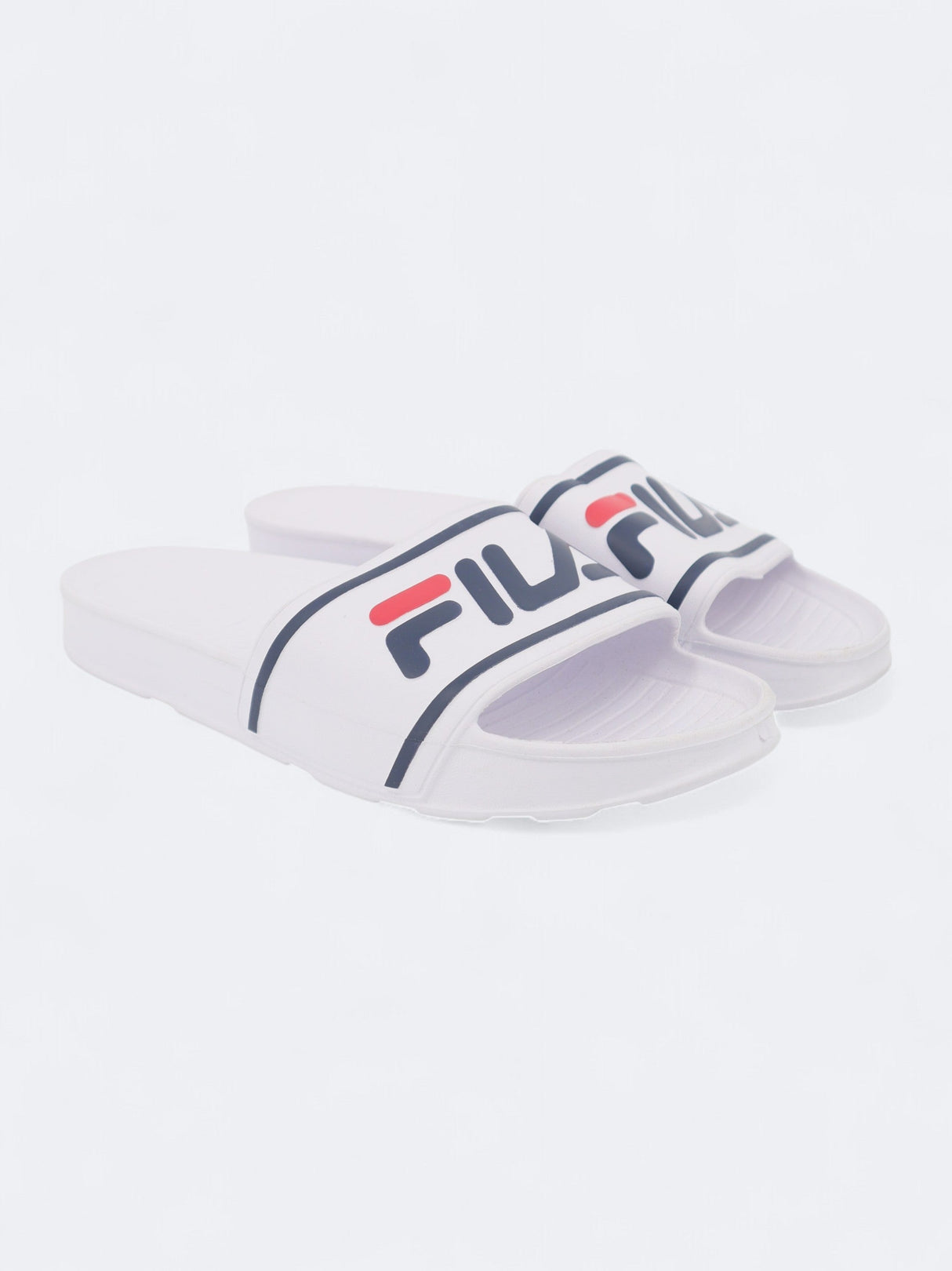 Image for Men's Brand Logo Printed Slippers,White