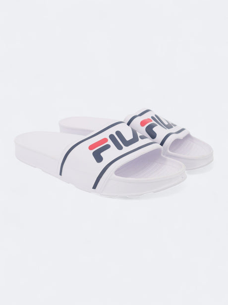 Image for Men's Brand Logo Printed Slippers,White