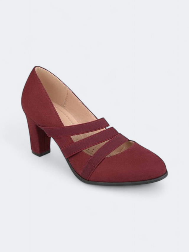 Image for Women's Textured Nubuck Loren High Heeled Shoes,Wine