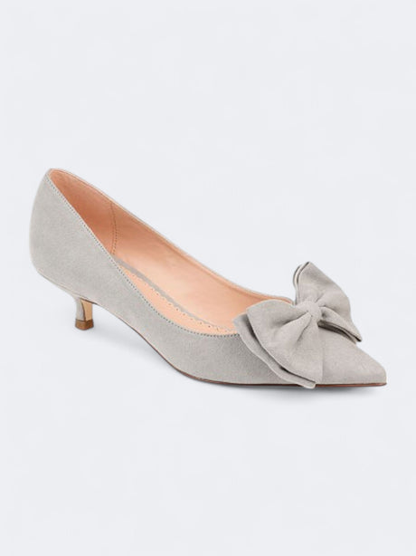 Image for Women's Textured Nubuck High Heeled Shoes,Grey