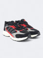 Image for Men's Textured Running Shoes,Black/Red