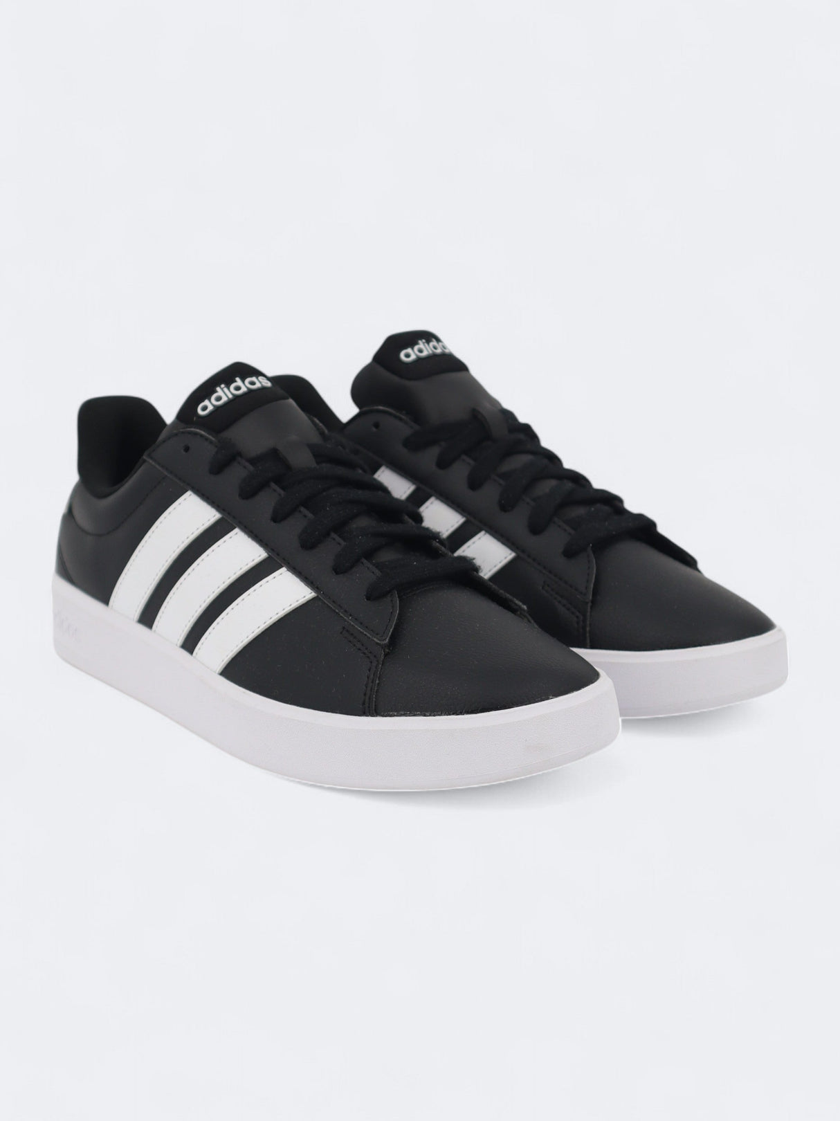 Image for Men's Textured Leather Sneakers,Black