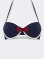 Image for Women's  Front Bow Bikini,Ring Front,Navy