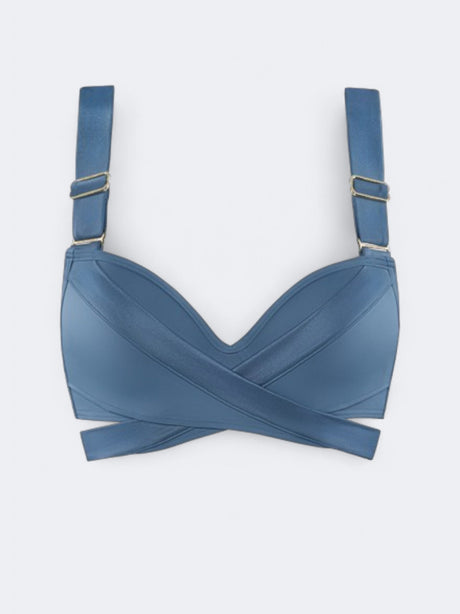 Image for Women's Plain Bikini Top,Aqua