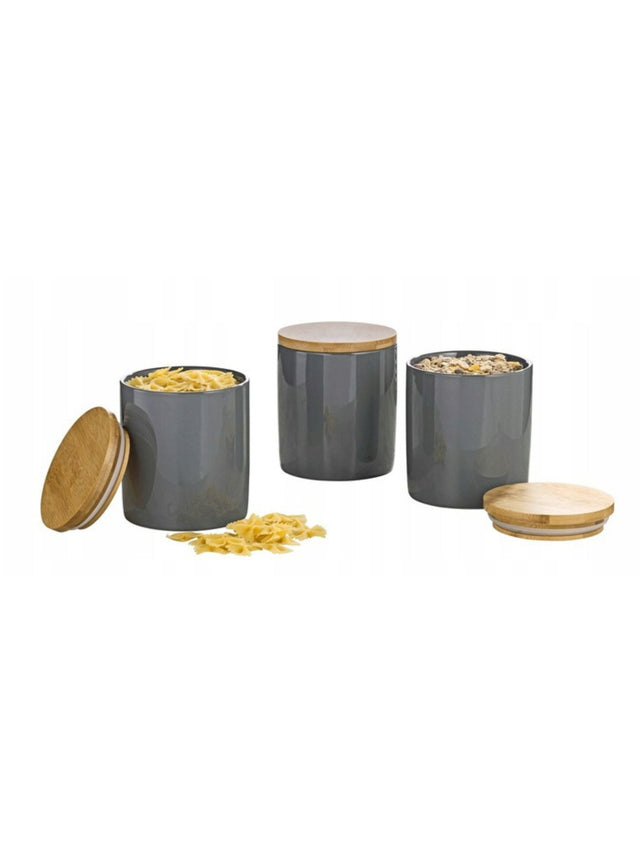 Image for Porcelain Containers With Bamboo Lid