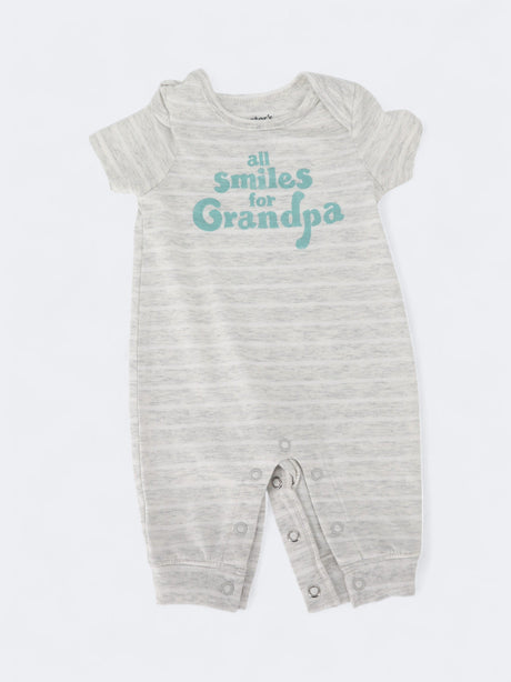 Image for Kids Boy's Printed Bodysuit, Light Grey