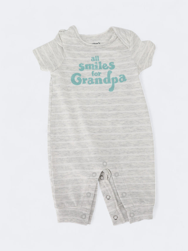 Image for Kids Boy's Printed Bodysuit, Light Grey
