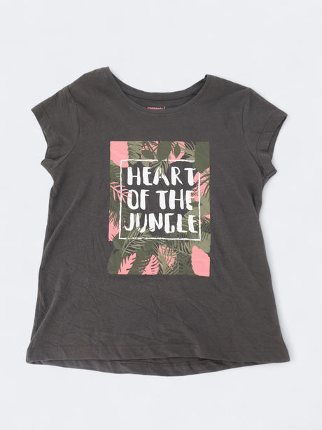 Image for Kids Girl's Cotton Printed T-Shirt,Olive