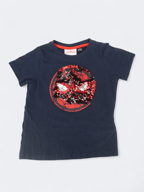 Image for Kids Girl's Cotton T-Shirt,Reversible Sequin,Navy