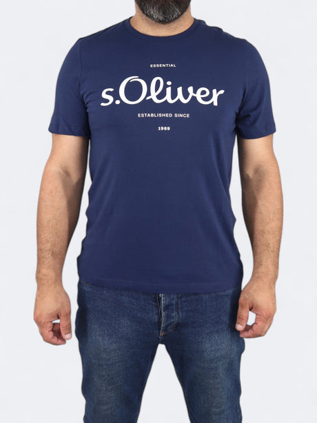 Image for Men's Printed T-Shirt,Navy