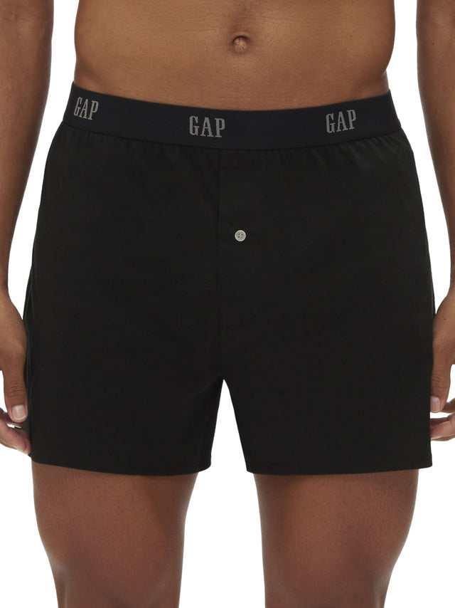 Image for Men's 3 Pack Cotton Woven Slim-Fit Boxers,Black