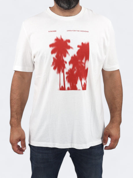 Image for Men's Printed T-Shirt,White