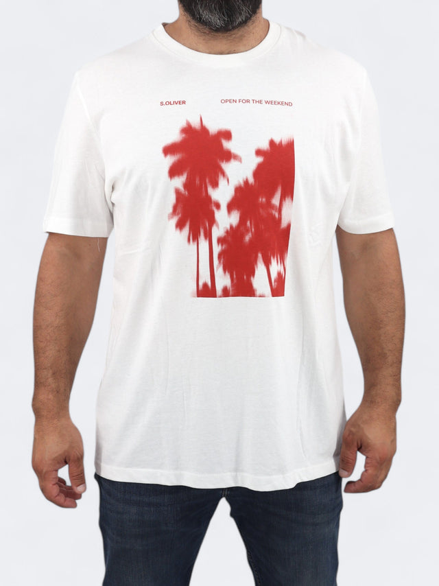 Image for Men's Printed T-Shirt,White