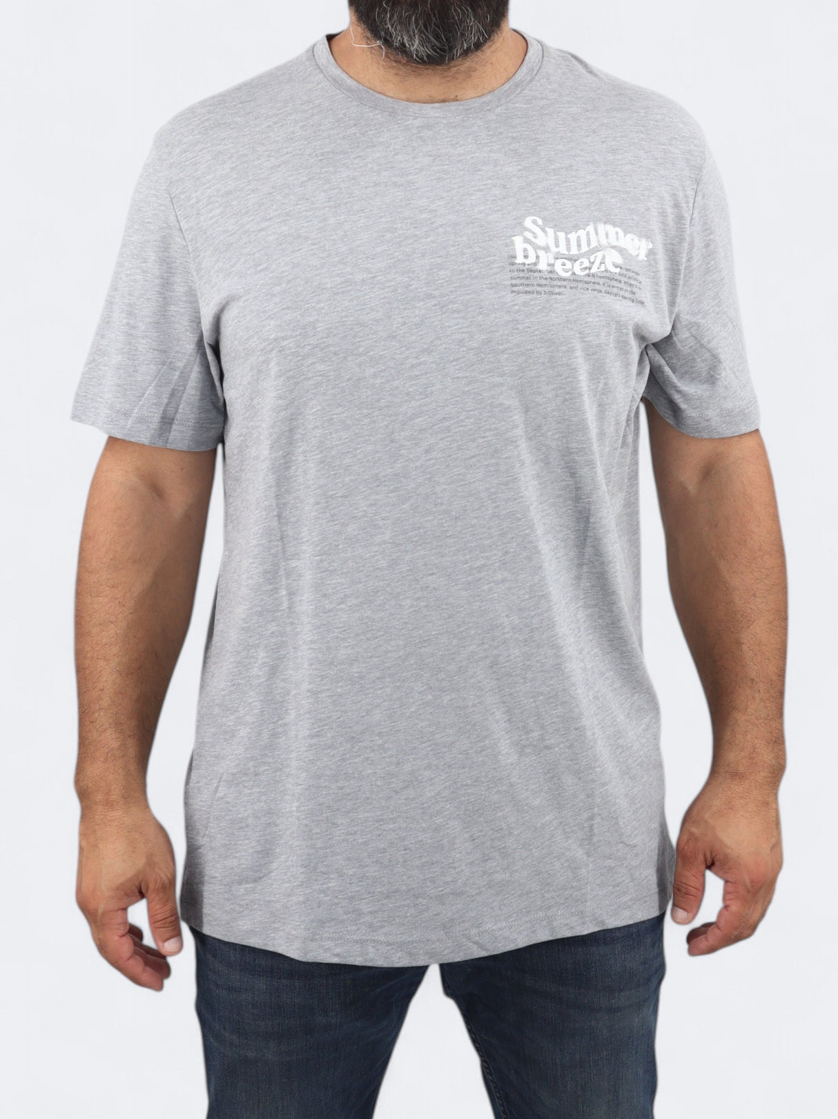 Image for Men's Printed T-Shirt,Grey