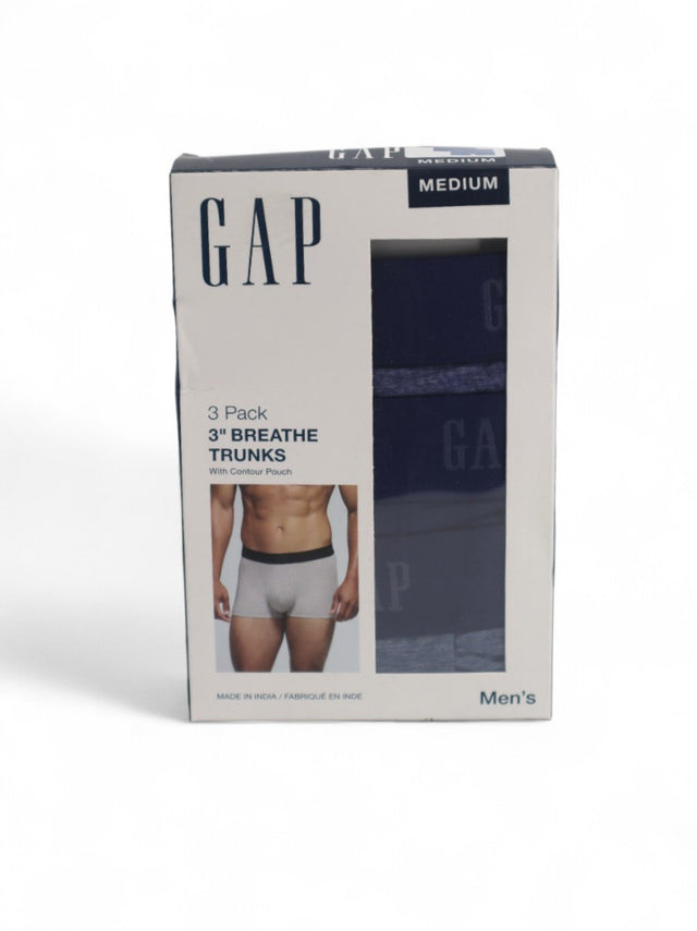 Image for Men's 3 Pack Brand Logo Printed Trunks,Grey/Navy