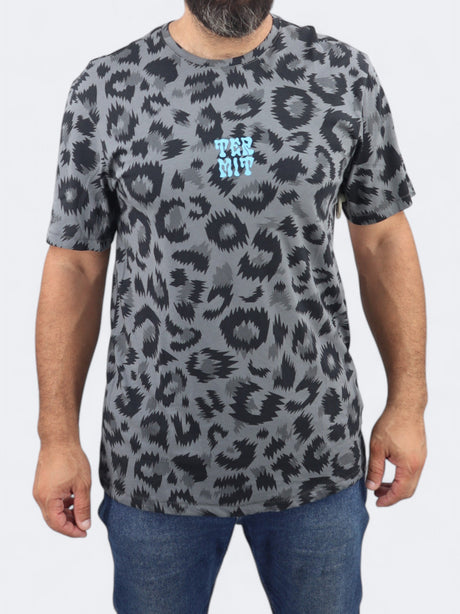 Image for Men's Graphic Brand Logo Printed T-Shirt,Grey