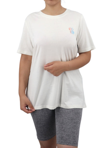 Image for Women's Brand Logo Printed T-Shirt,White