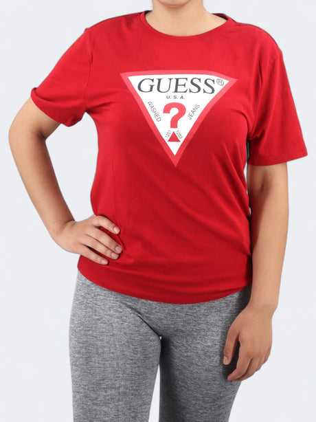 Image for Women's Printed T-Shirt,Red