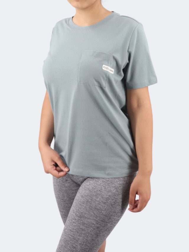 Image for Women's Printed T-Shirt,One Pocket, Sage Grey