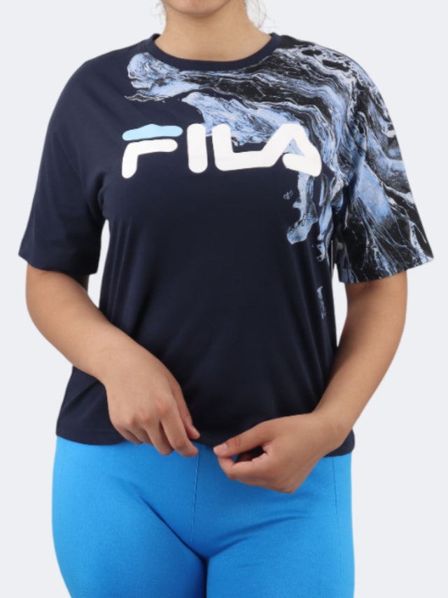 Image for Women's Printed T-Shirt,Navy