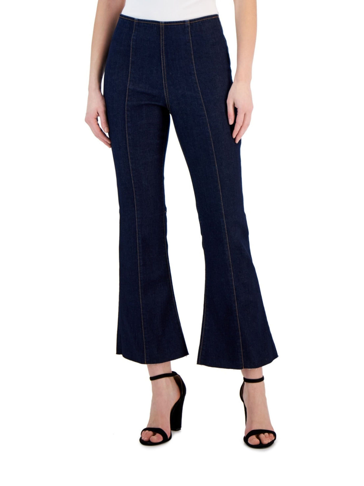 Women's Plain Flared Jeans,Navy