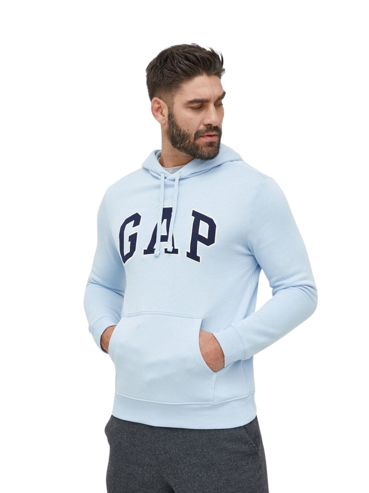 Image for Men's Hoodies Printed Sweaters Pockets,Light Blue