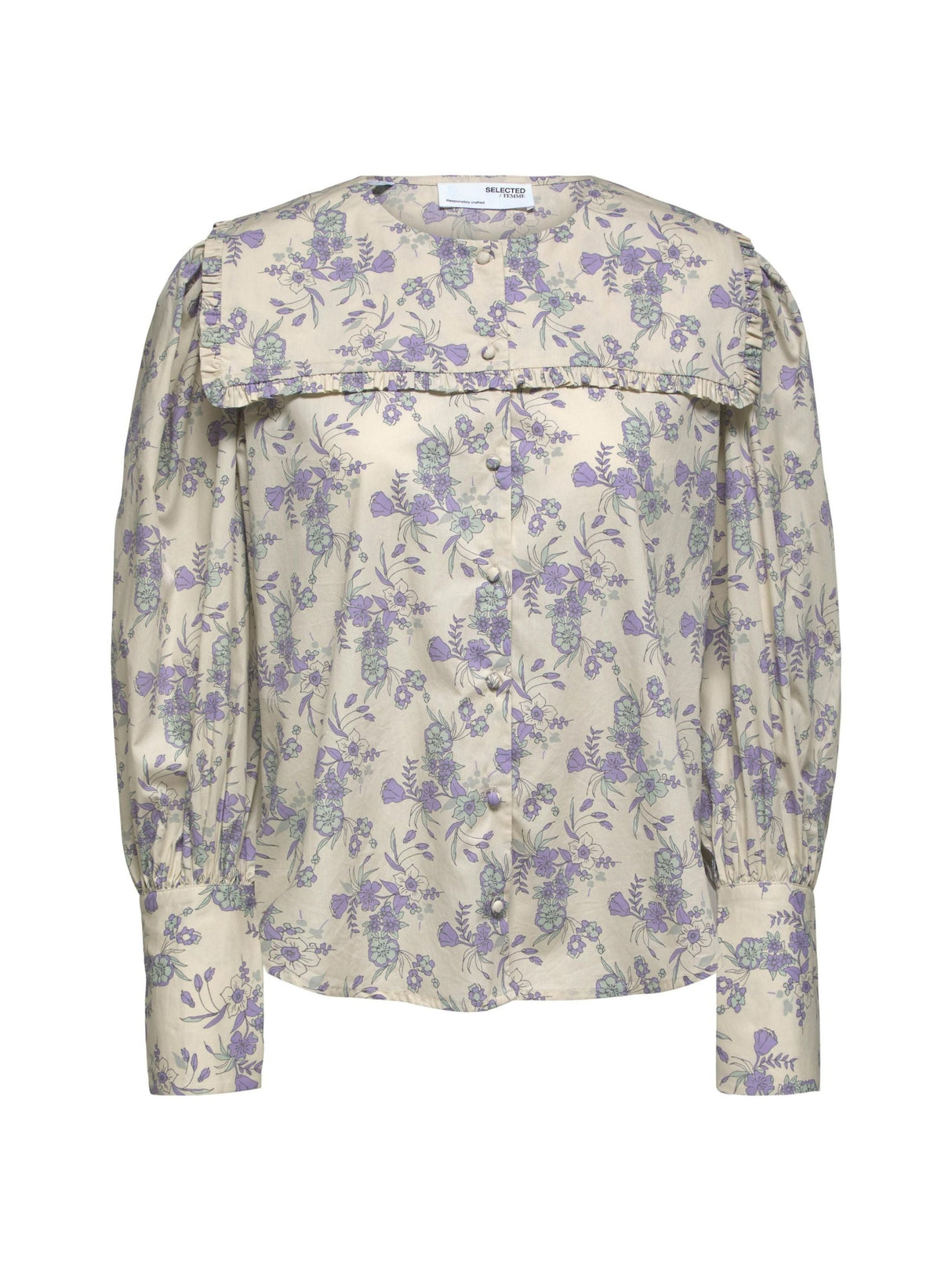 Women's Floral Printed Shirt,Off White