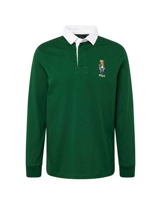 Image for Men's Polo Printed Shirt,Olive Green