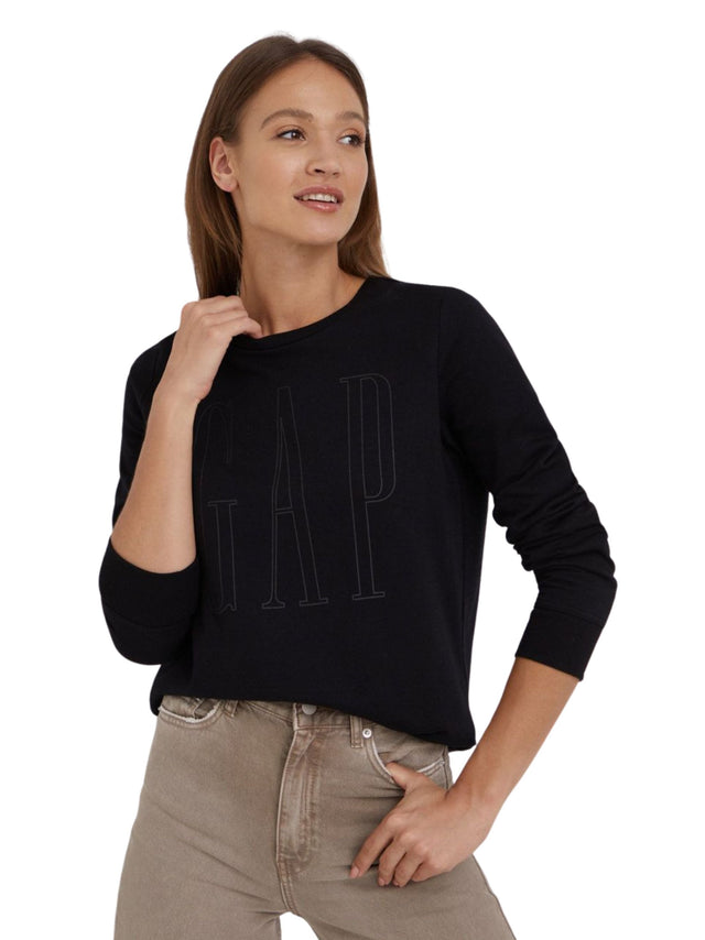 Image for Women's Brand Logo Printed  Sweaters,Black