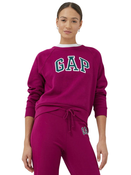 Image for Women's Brand Logo Printed Sweaters,Dark Mauve