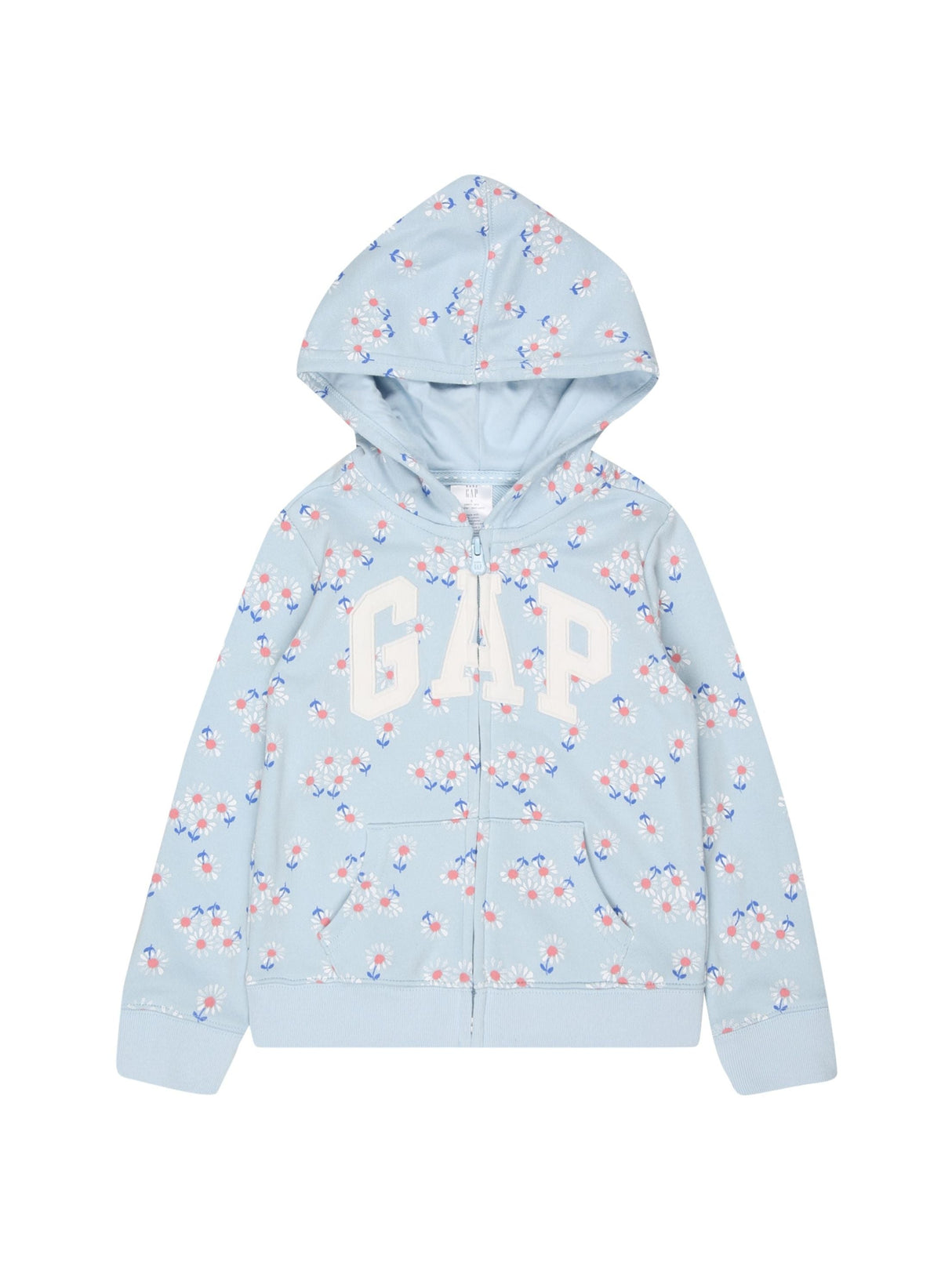 Image for Kids Girl's Floral Printed Jacket Two Pockets,Light Blue