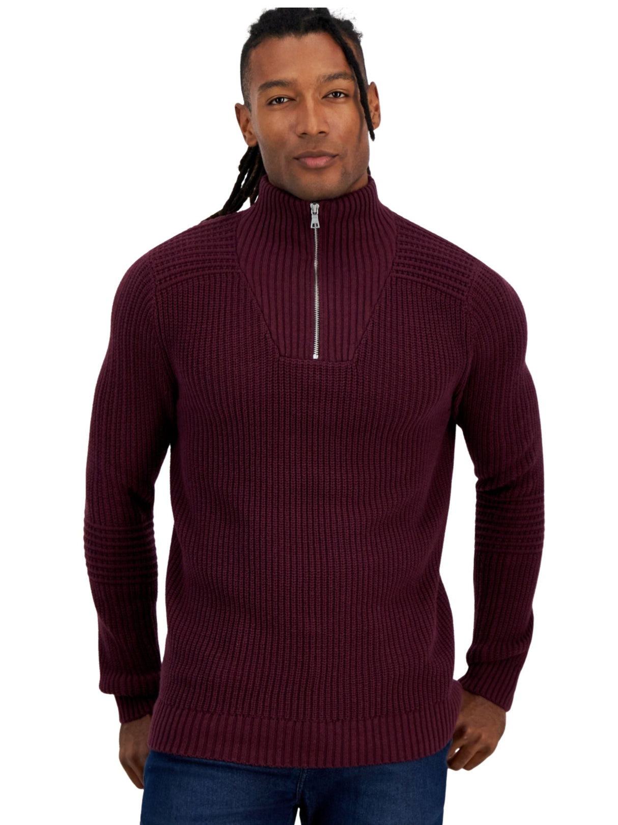 Men's Knitted Sweaters,Burgundy