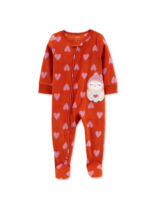 Image for Kids Girl's Hearts Printed Jumpsuit,Orange