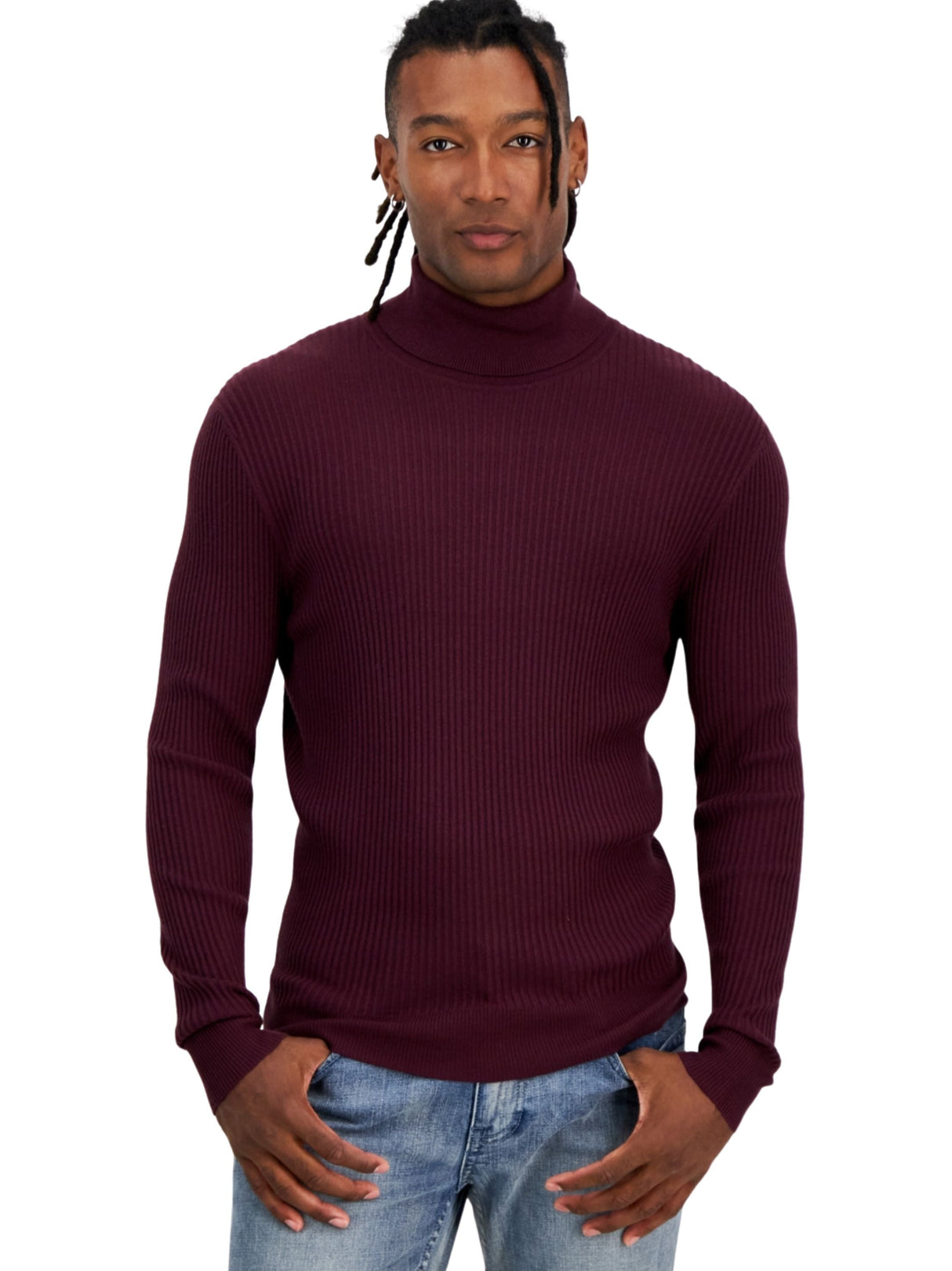 Men's Knitted Sweaters,Burgundy