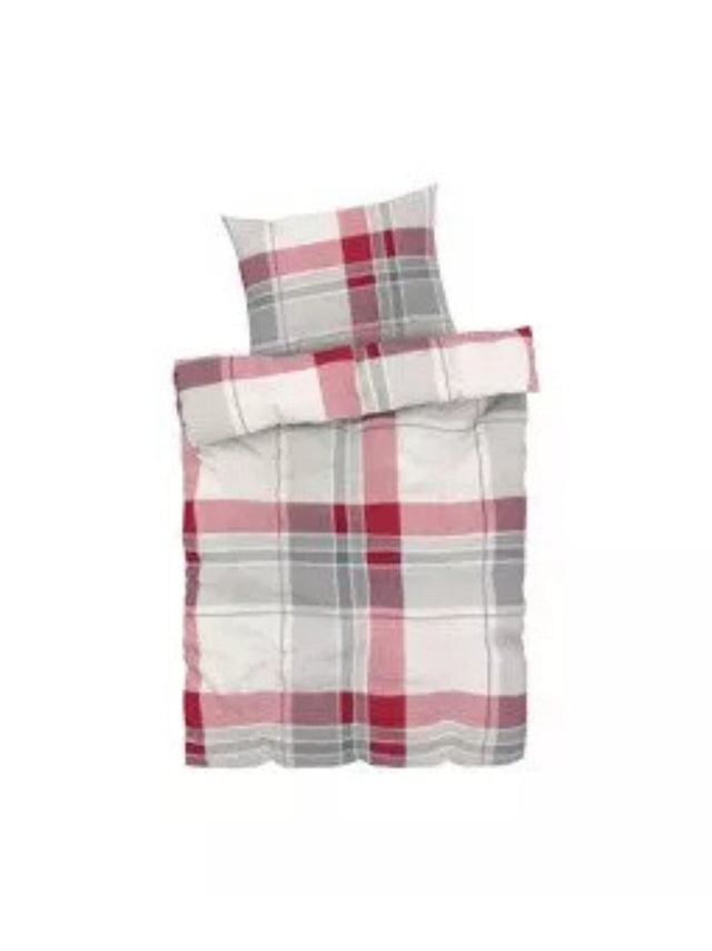 Image for Bed Linen (Checkered/White/Red)