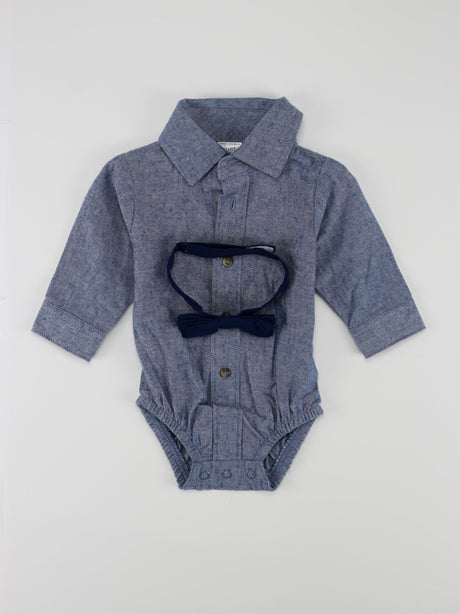 Image for Kids Boy Printed 3 Pcs Jumpsuits, Beige/Blue