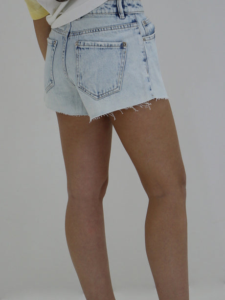 Image for Women's Washed Denim Mini Short,Light Blue