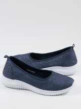 Image for Women's Leopard Printed Slip On Comfy Shoes,Navy