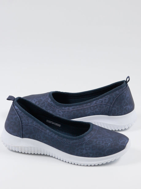 Image for Women's Leopard Printed Slip On Comfy Shoes,Navy