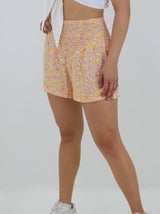 Image for Women's Smocked Waist Floral Printed Short,Multi